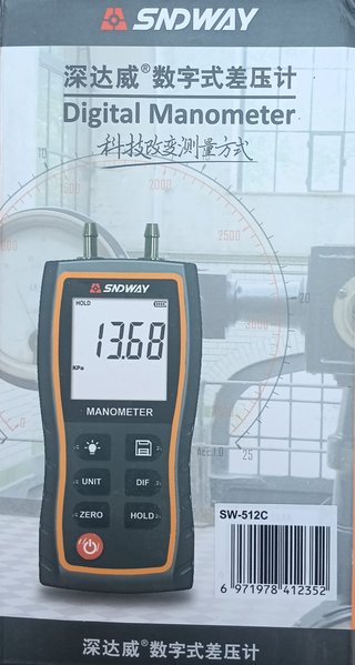 Manómetro Digital Diferencial SNOWAY SW-5120