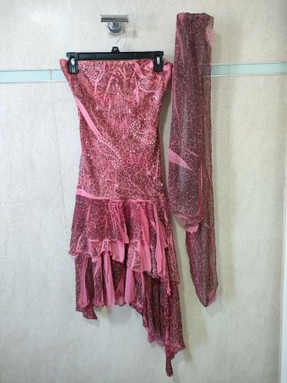 Vestido estampado animal con foulard