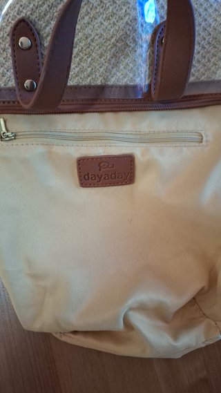 Bolso Dayday pequeño transparente y beige