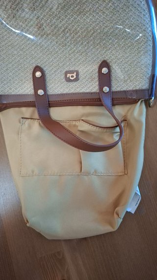 Bolso Dayday pequeño transparente y beige