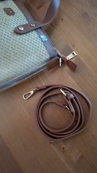 Bolso Dayday pequeño transparente y beige
