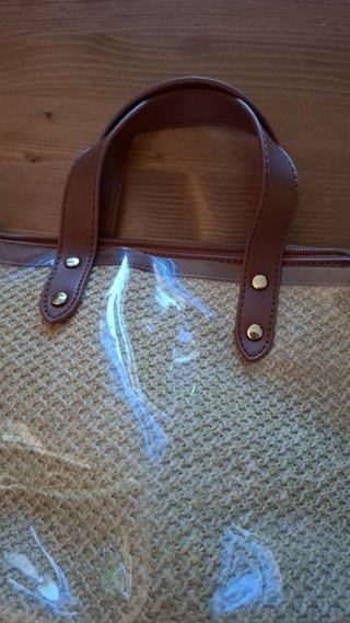Bolso Dayday pequeño transparente y beige