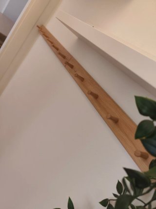 Conjunto recibidor perchero madera