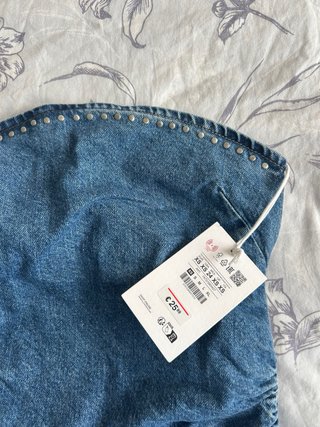 Top vaquero Pull&Bear XS tachuelas