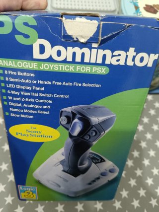 Joystick PS Dominator Logic 3 e Ace Combat 2 per PS1