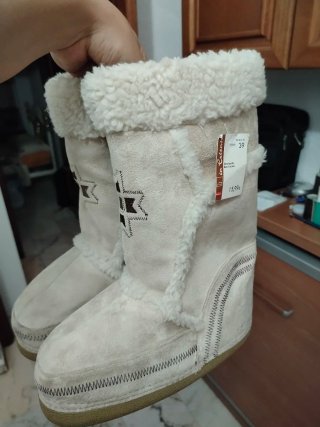 Botas polares beige talla 39