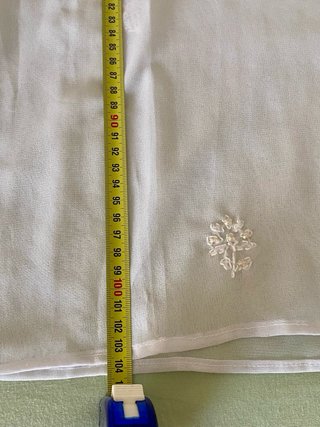 Copricostume bianco Saral ricami paillettes XXL