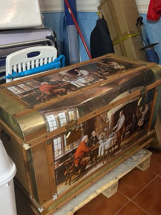 Baúl antiguo decorativo gran capacidad