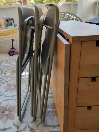 Silla plegable IKEA VIHALS gris