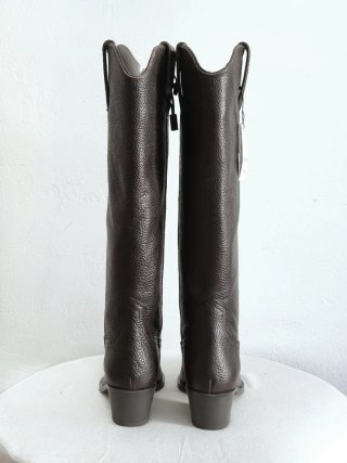 Stivali alti in pelle autentica T. 38 Zara marrone