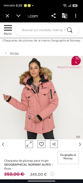 Oportunidad ! Chollo! Chaqueta Geographical Norway