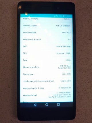 Huawei P8 lite nero