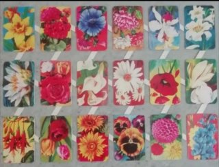 Lamina Cromos troquelados Maves 14. Flores