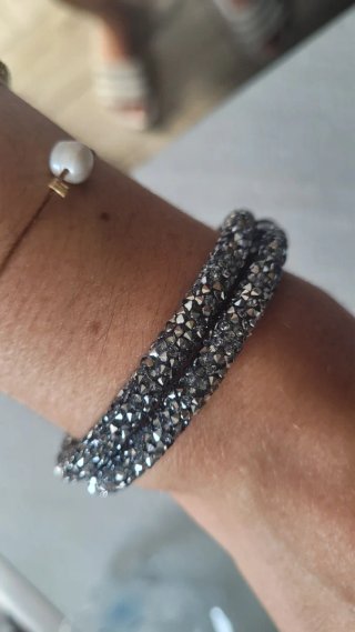 Bracciale Swarovski Cristalli Grigio Argento