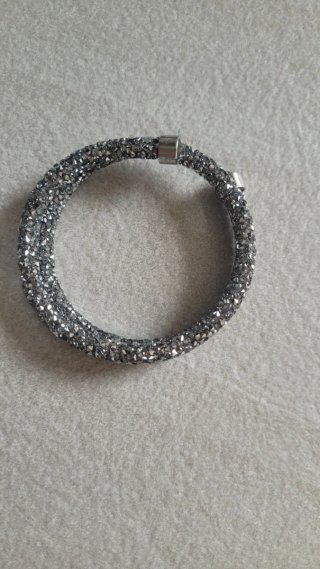 Bracciale Swarovski Cristalli Grigio Argento