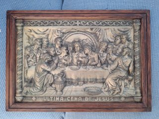 Cuadro relieve La Última Cena de Jesús