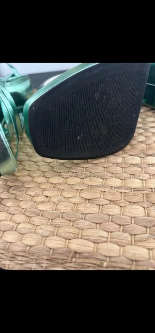 Sandalias Bershka verdes metalizadas