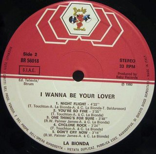 La Bionda - I Wanna Be Your Lover LP