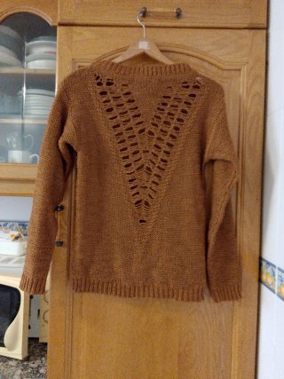 Jersey canela espalda calada