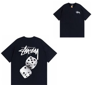 Camiseta Stussy Negra con Dados, LEE DESCRIPCION