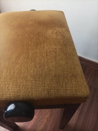 Banqueta regulable altura tela y madera