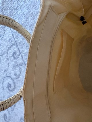 Bolso Capazo Playa Beige y Plata
