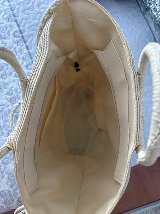 Bolso Capazo Playa Beige y Plata