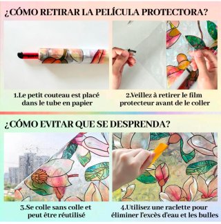 Vinilo Decorativo Cristal Flores