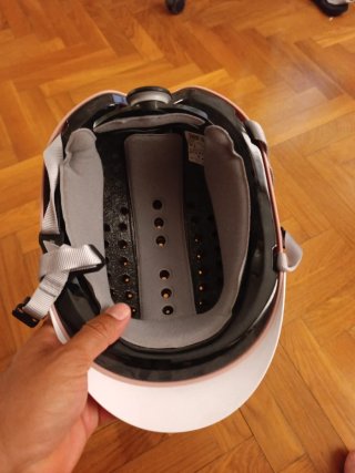 Casco equitación Fouganza rosa y blanco