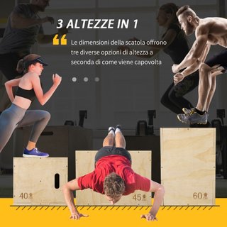 Box Jump a 3 Altezze Regolabili per Casa e Palestr