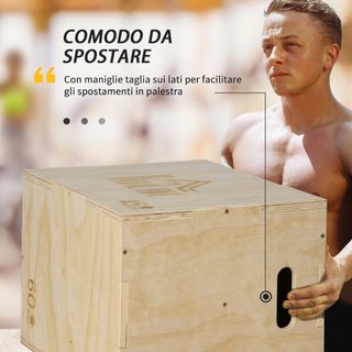 Box Jump a 3 Altezze Regolabili per Casa e Palestr