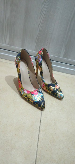 Tacones Estampado Floral Talla 38