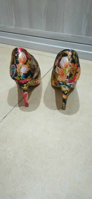 Tacones Estampado Floral Talla 38
