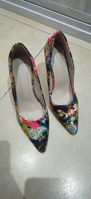 Tacones Estampado Floral Talla 38