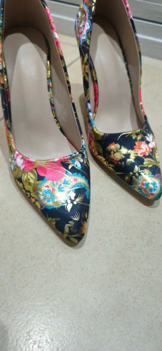 Tacones Estampado Floral Talla 38