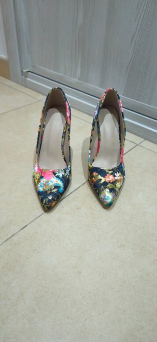 Tacones Estampado Floral Talla 38