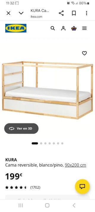 Cama nido IKEA KURA + colchón