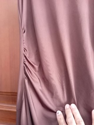 Vestito asimmetrico marrone da donna
