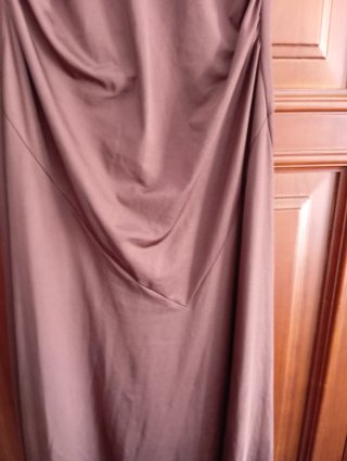 Vestito asimmetrico marrone da donna