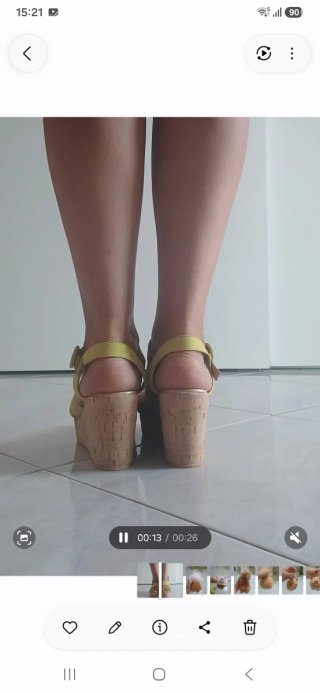 Sandali zeppa sughero tessuto giallo