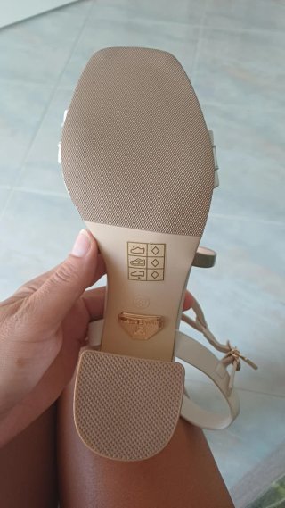 Sandali donna pelle beige/oro tacco 8cm