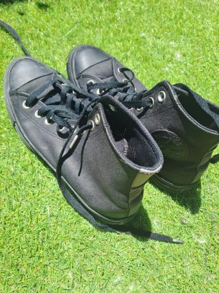 Converse Zapatillas Altas Verdes y Blancas
