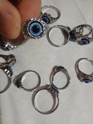 Anillo Ojo Turco Acero Inoxidable
