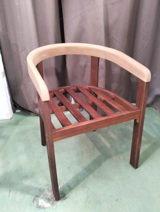Sklum Silla de jardín con reposabrazos en madera