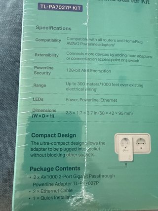 TP-Link TL-PA7027P Kit Extensor PLC Gigabit