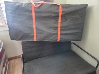 Sofá cama y colchon plegable Ikea gris/negro
