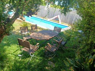 Mesa y Sillas Jardín Hierro Forjado Plegables