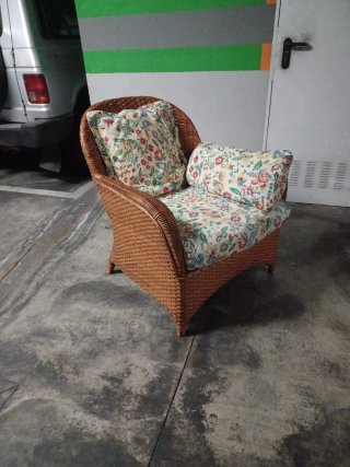 Sillón de fibra natural Incluye cojines