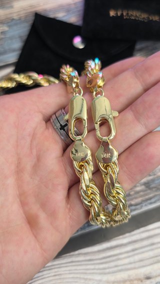 Conjunto Cadena y Pulsera Oro 14K KITNOOK