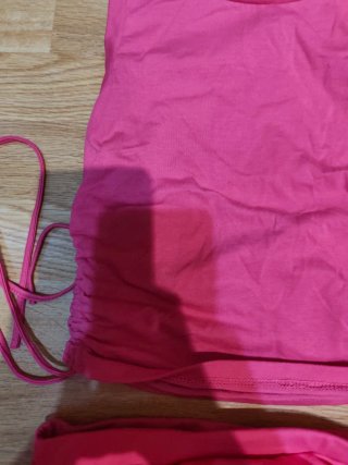 Conjunto top y falda rosa